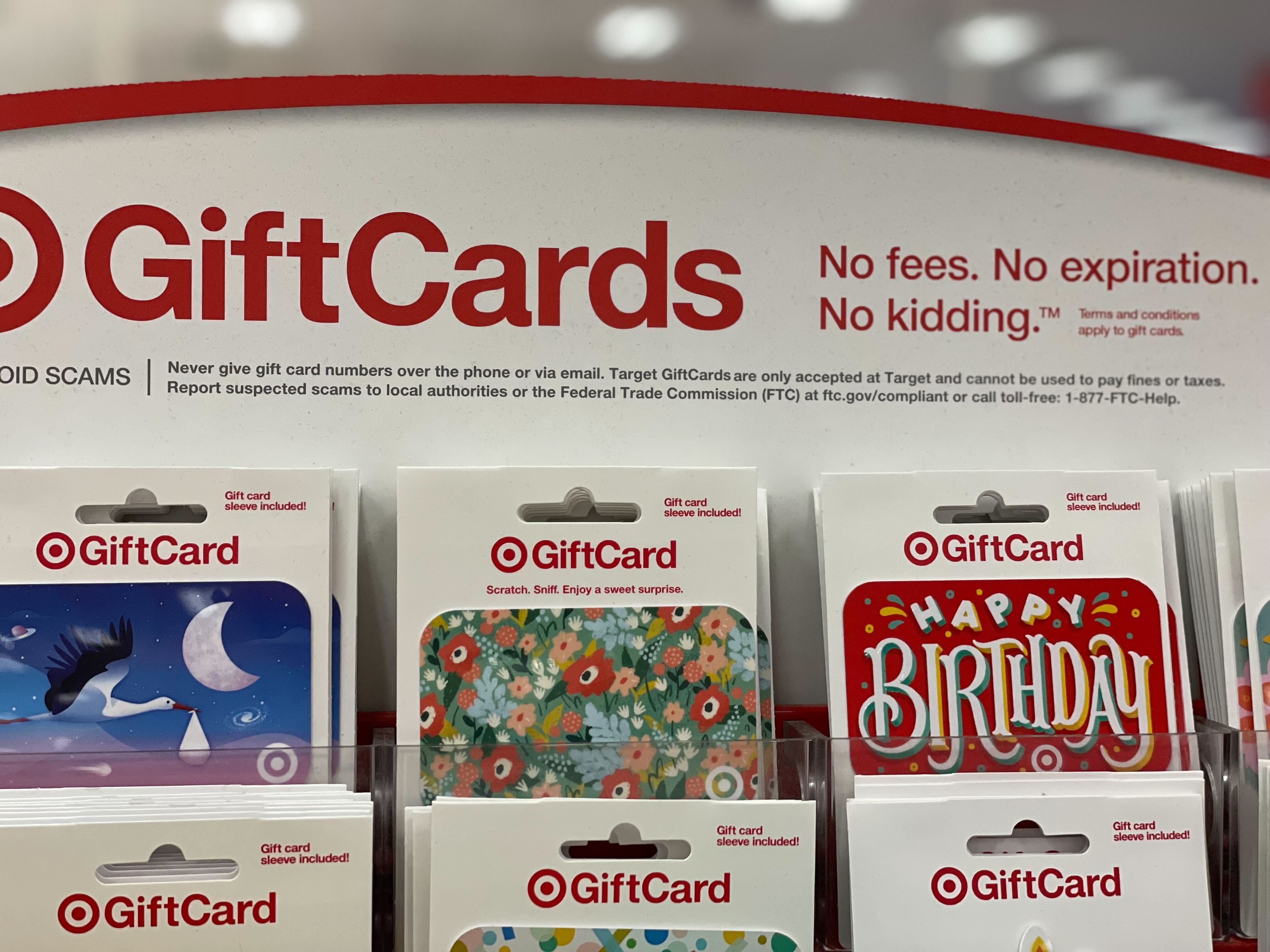 Target e gift store card in store